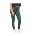 Pantalon skinny enduit vert foncé monday premium - l-1