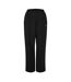 Womens/ladies Wide Leg Trousers Black 4th & Reckless-1