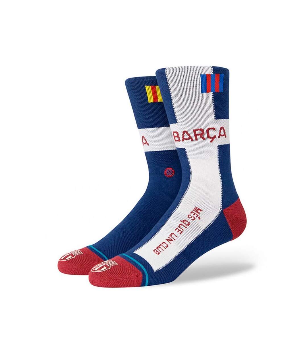 STANCE Chaussettes Homme Microcoton FCB CROSS Bleu Blanc FC BARCELONE-1