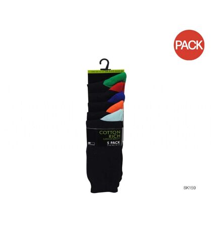 Pack of 5  Mens contrast socks  multicoloured RJM