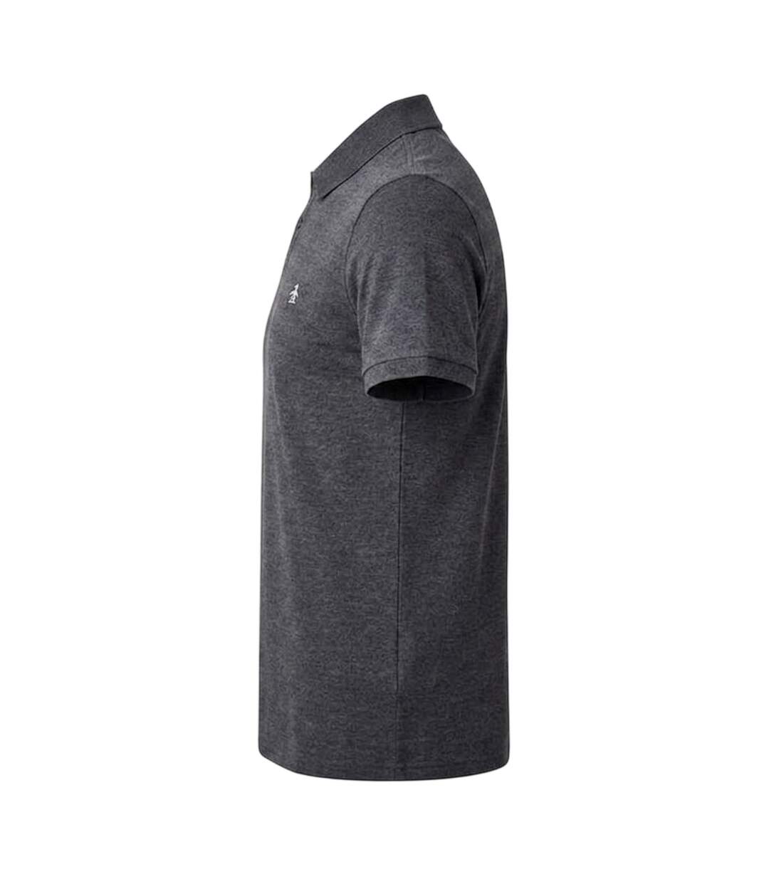 Polo Motif/style Logo Brodé Homme Anthracite Original Penguin-4
