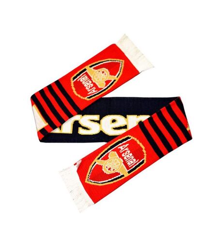 Arsenal FC Soccer Club AW 14 Jacquard Knit Scarf (Red / Navy) (One Size) - UTBS1289
