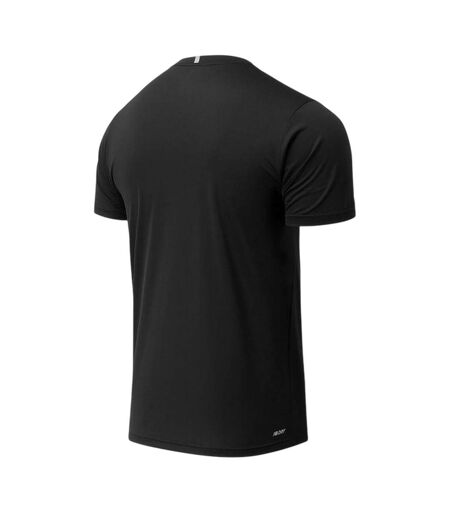 T-shirt Course À Pied Motif/style Logo Sur Poitrine Homme Noir New Balance