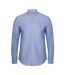 Mens modern long sleeve slim fit oxford shirt blue Henbury