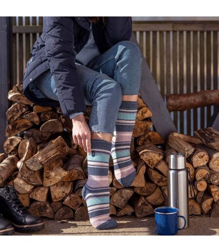Ladies Twist Patterned Thick Winter Warm Thermal Socks