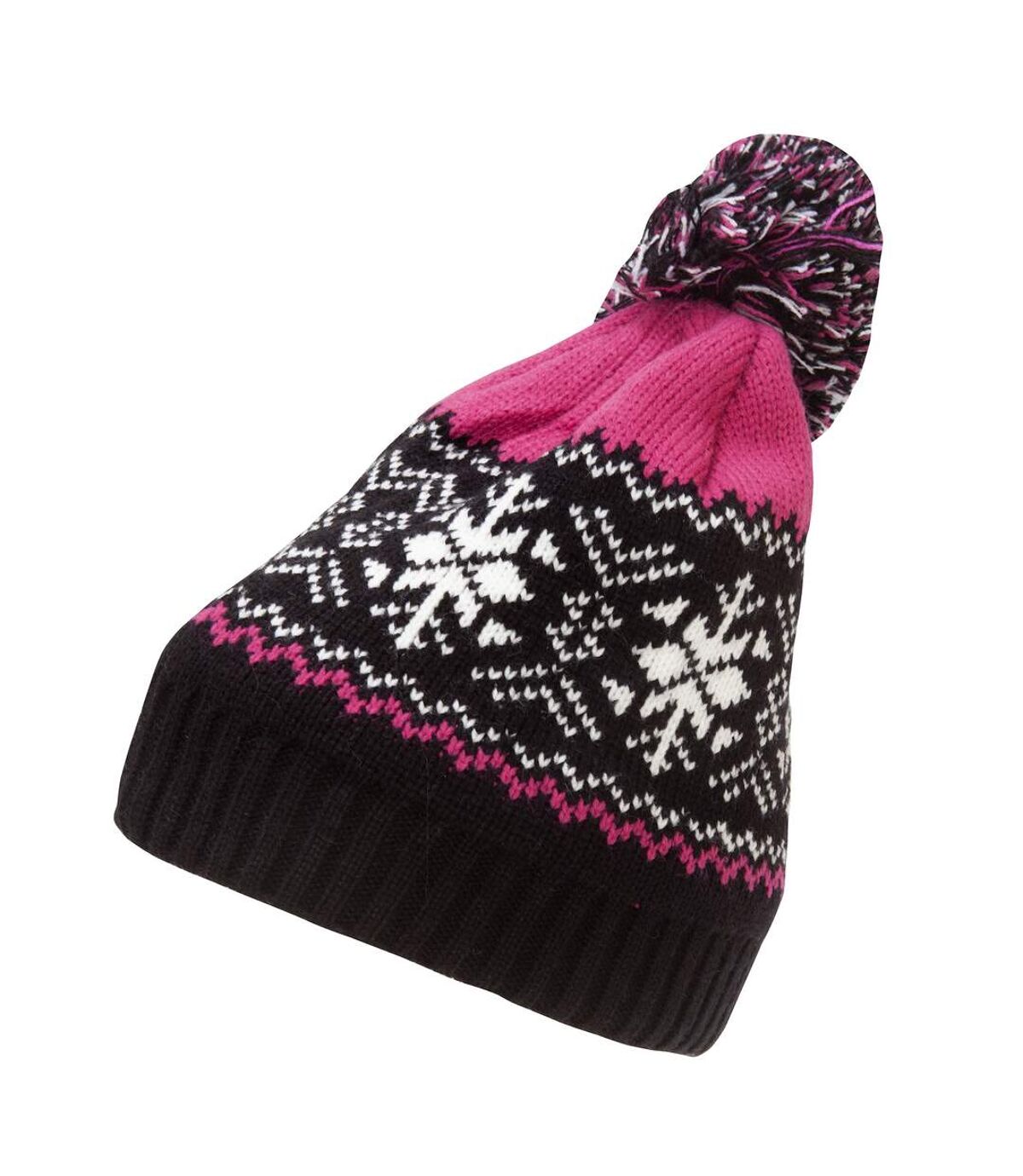 Rock Jock Womens/Ladies Fairisle Ski Hat (Pink) - UTHA639