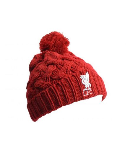 Liverpool FC Unisex Adult Bowline Liver Bird Knitted Bobble Beanie (Red) - UTBS3405