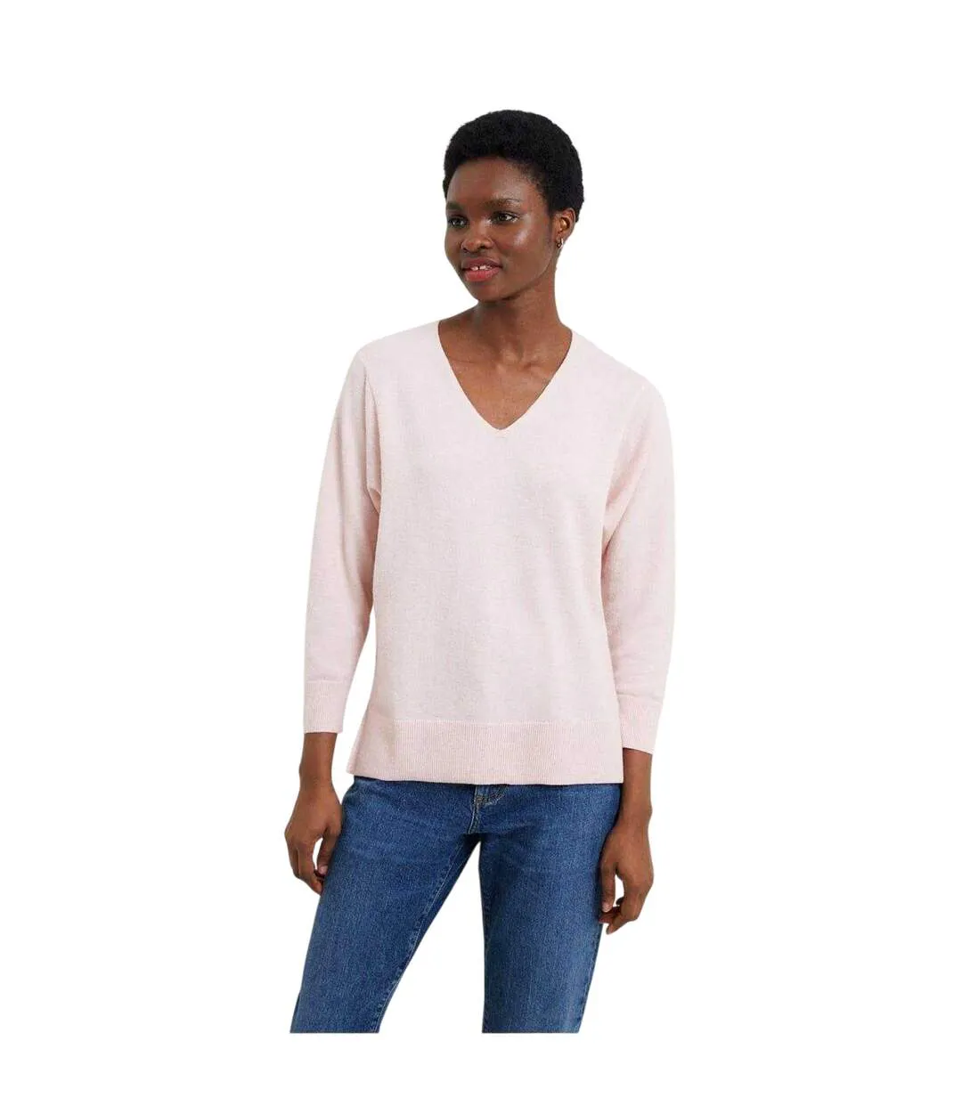 Pull Vhari Femme Rose Clair French Connection-1