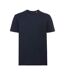 T-shirt Motif/style Uni Homme Bleu Marine Français Russell Pure Organic-1