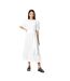 Robe mi-longue femme blanc cassé Principles