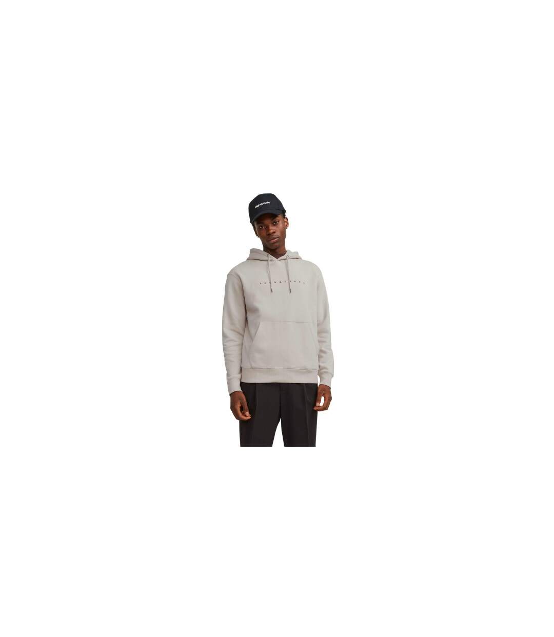 Mens Logo Hoodie Moonbeam Jack And Jones-1