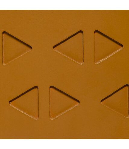 Table d'appoint coffre scandi Shiro - Diam. 38 x H. 45 cm - Jaune moutarde