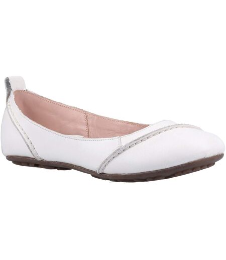 Janessa Ballerines Daim Femme Blanc Hush Puppies