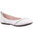 Janessa Ballerines Daim Femme Blanc Hush Puppies-1