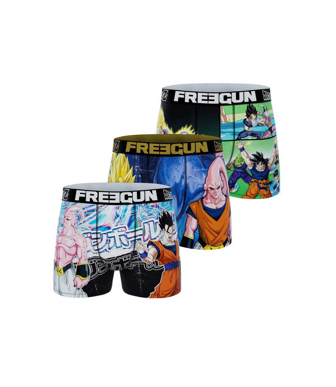 Lot de 3 boxers homme Dragon Ball Z Freegun-1