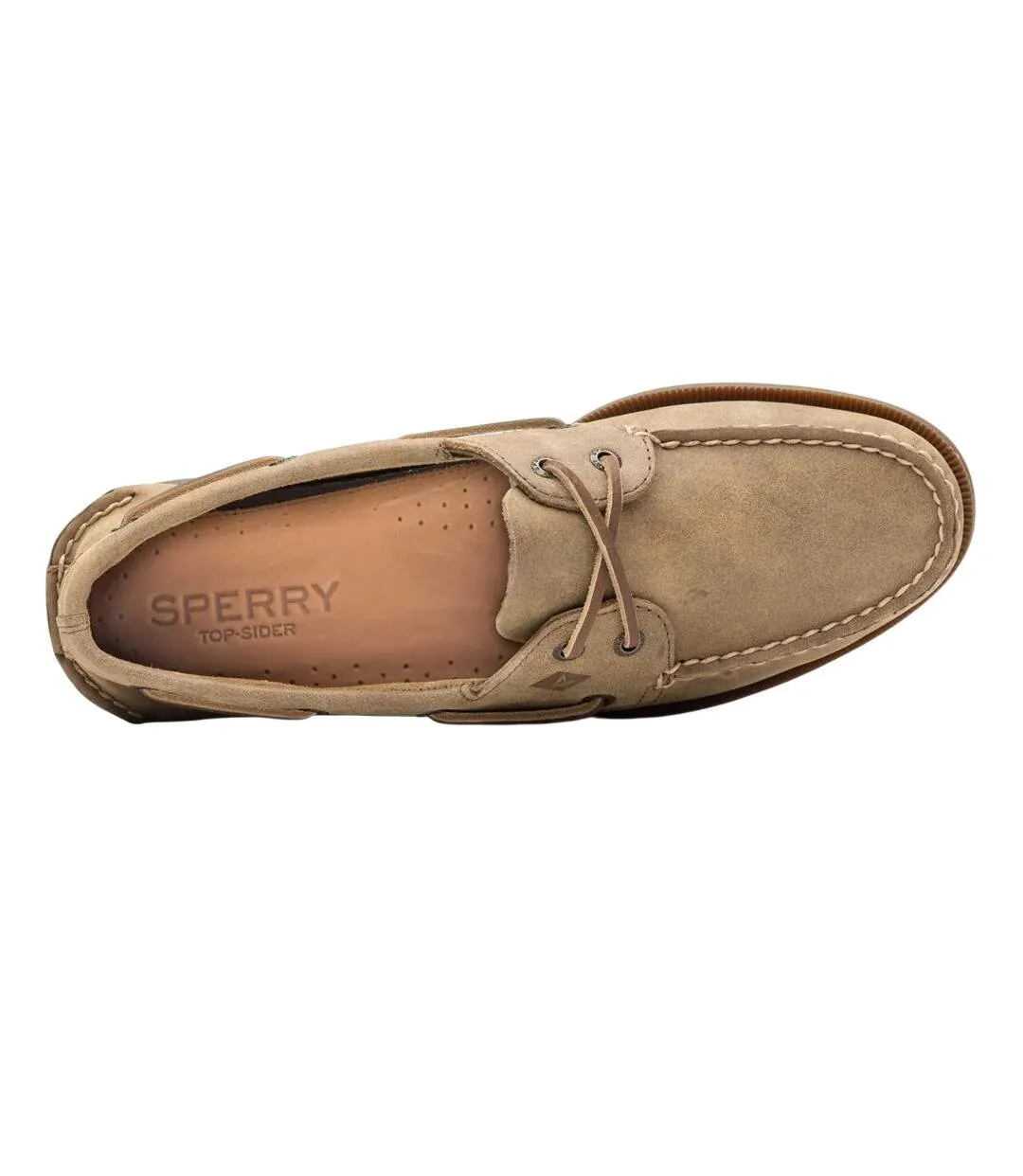 Mens Authentic Leather 2 Eyelet Boat Shoes Tan Sperry-4