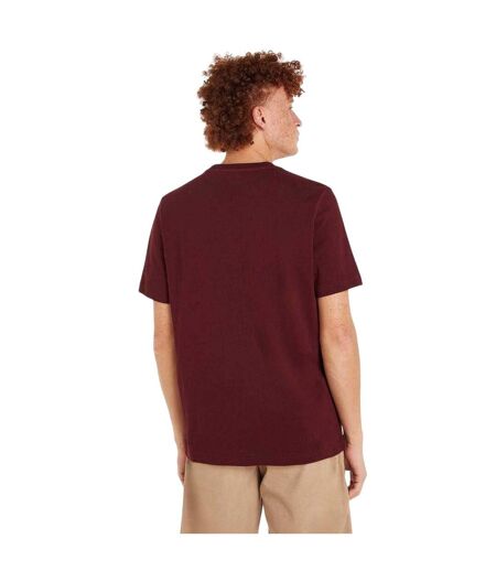 T-shirt Motif/style Logo Brodé Homme Bordeaux Foncé Tommy Hilfiger