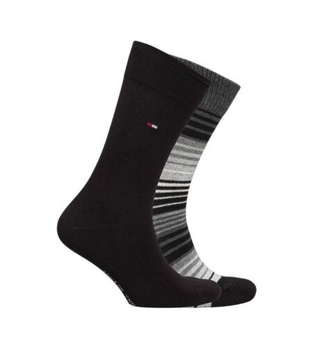 Chaussettes Motif/style Uni Homme Noir Gris Tommy Hilfiger
