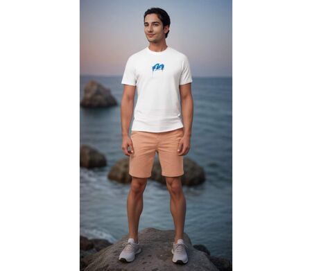 T-Shirt Manches Courtes -  Homme - Col Rond - Couleur Noir