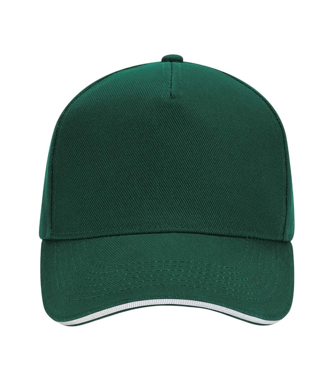 Casquette De Baseball Motif/style 5 Panneaux Ultimate Vert Bouteille Blanc Beechfield-1