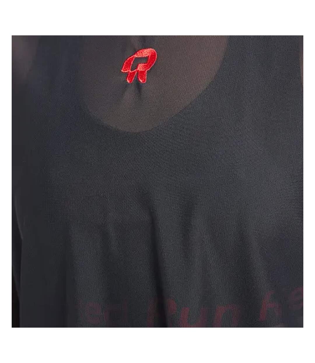 Womens/ladies Inky Mesh Oversized T-shirt Black Red Run-4