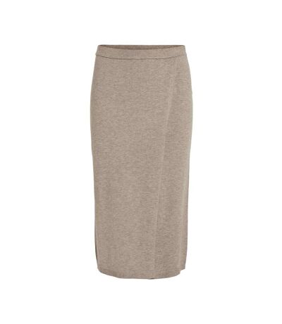 Jupe portefeuille beige femme vila plain - l