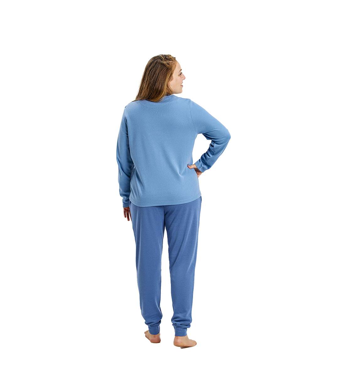 Women's long-sleeved winter round neck pajamas MU4-3