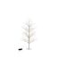 Statuette Déco à Led Arbre Nu Perles 125cm Blanc