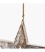 Hill Interiors Wooden Star Hanging Ornament (Brown/White) (One Size) - UTHI3893
