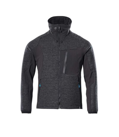 Mens Advanced Knitted Full Zip Jacket Black Mascot