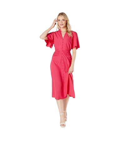 Robe mi-longue femme rose Principles