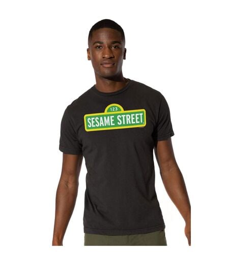 T-shirt Motif/style Logo Homme Noir Sesame Street
