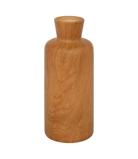 Vase Déco Effet Bois Soa 30cm Marron