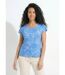 T-shirt col rond manches courtes imprimé-1