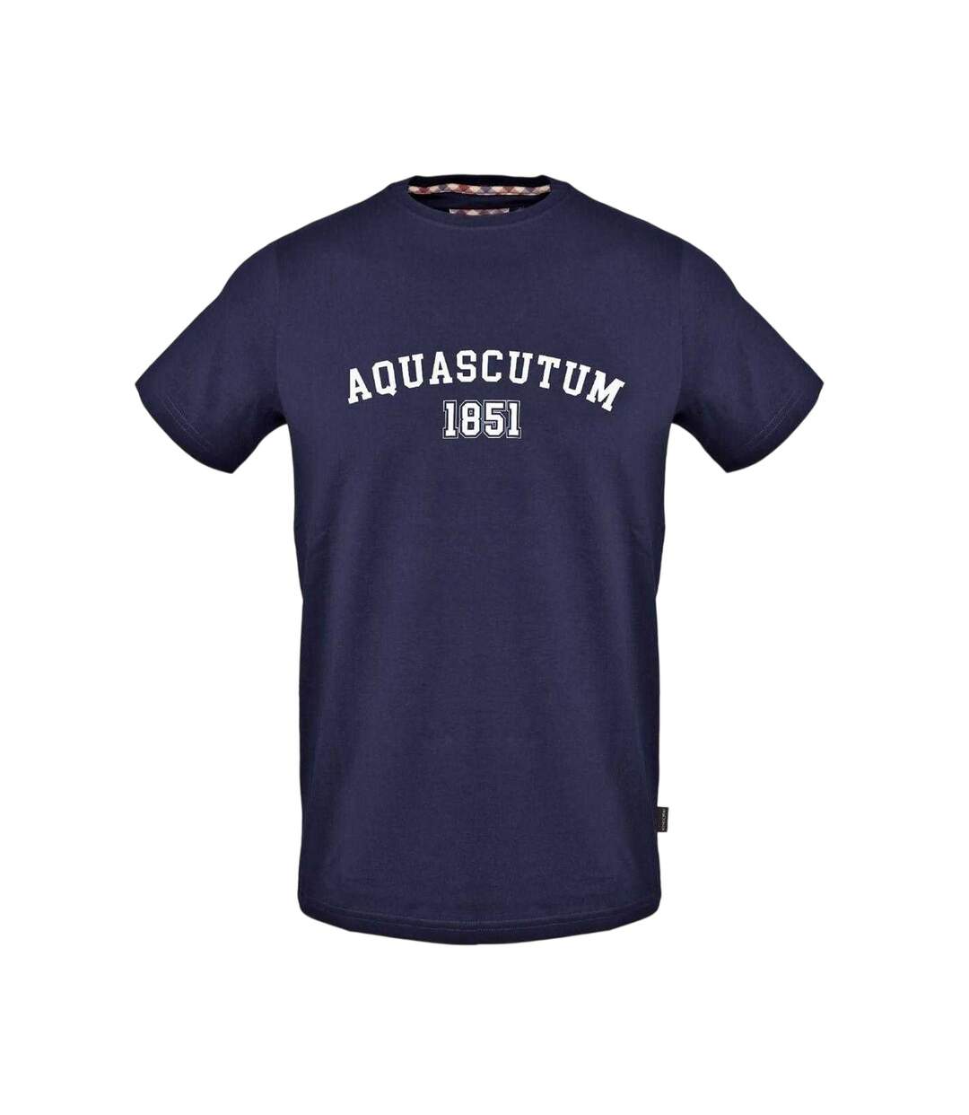 T-shirt Motif/style Logo Arqué Homme Bleu Marine Aquascutum-1