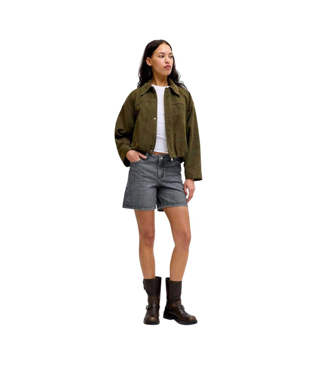 Short En Jean Seville Femme Gris Foncé JJXX-4