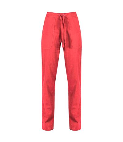 Regatta Womens/Ladies Quanda Coolweave Cotton Trousers (Red Sky) - UTRG4263