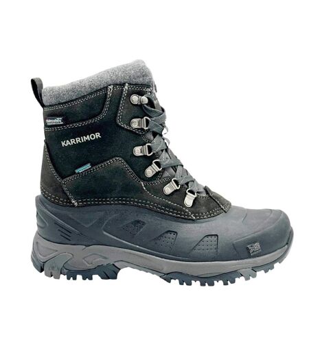 Mens Suede Contrast Winter Boots Black Karrimor
