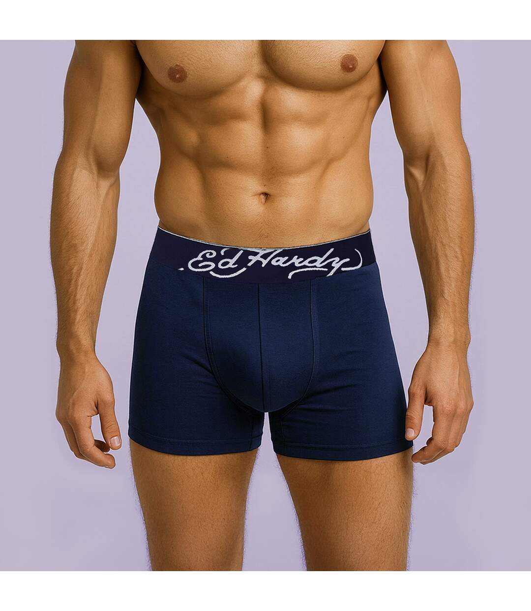 Ed Hardy - Lot de 5 Boxers Homme Bleus Taille Élastique-5