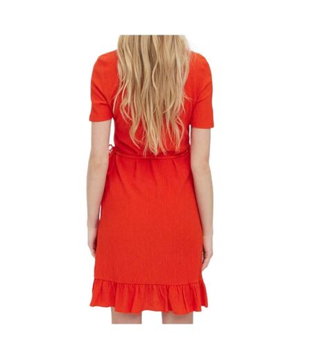 Robe orange femme vero moda haya