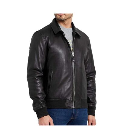 Blouson cuir Noir Homme Schott Mens Leather Pilot - L