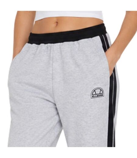 Womens/ladies Lum Fleece Joggers White Marl Ellesse