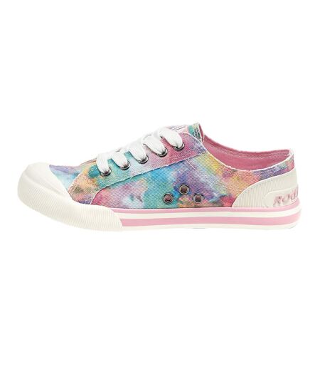 Womens/ladies jazzin candy tie dye casual shoes pink/multicoloured Rocket Dog