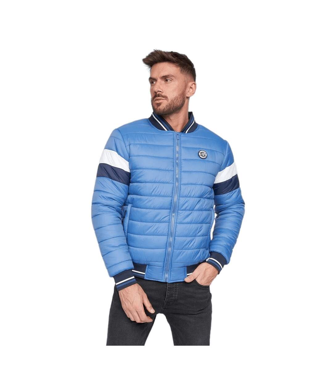 Crosshatch Mens Briski Padded Jacket (Vallarta Blue)
