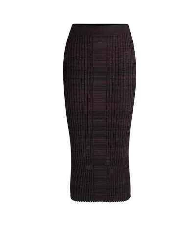 Jupe Mi-longue Style Côtelé Farmina Femme Marron Boss
