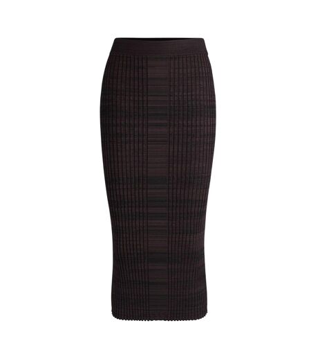 Jupe Mi-longue Style Côtelé Farmina Femme Marron Boss