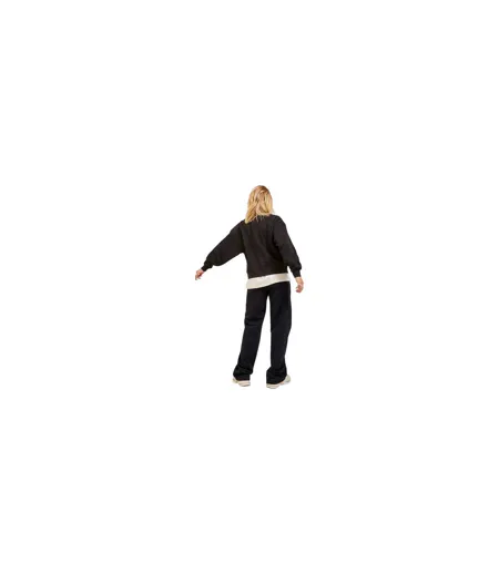 Womens/ladies High Rise Wide Leg Sweatpants Black JJXX