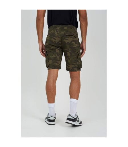 Brave Soul Mens Military Camo Cargo Shorts (Green Camo) - UTUT1871