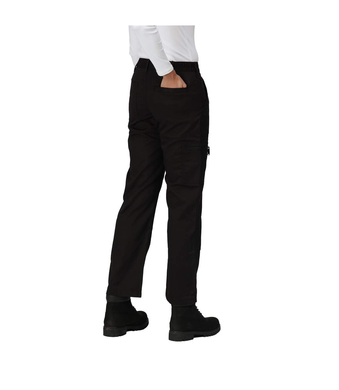 Womens/ladies Pro Action Stretch Trousers Black Regatta Professional-3