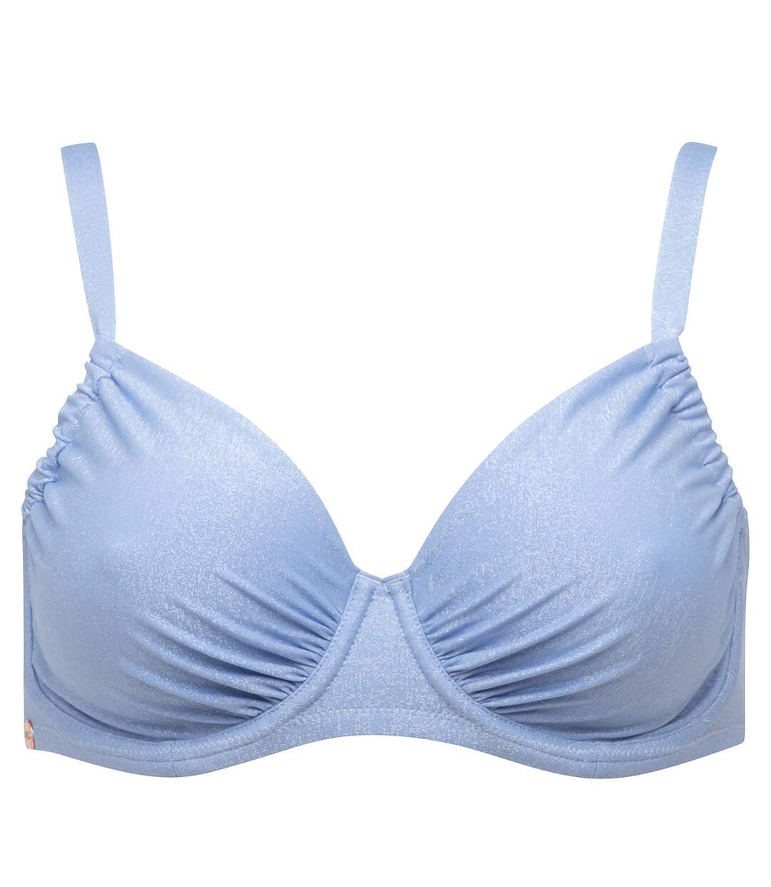 Haut de maillot de bain armaturé grand maintien bleu Marine-1